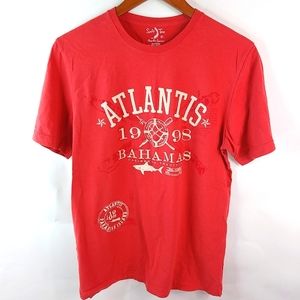 Atlantis Bahamas Red White Cotton Top S